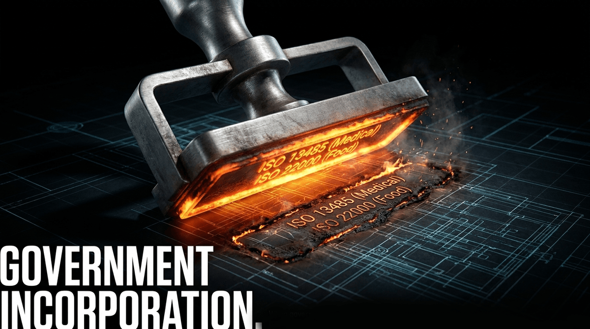 When governments cite a standard, they outsource regulation, instantly transforming industry best practices into enforceable national statutes