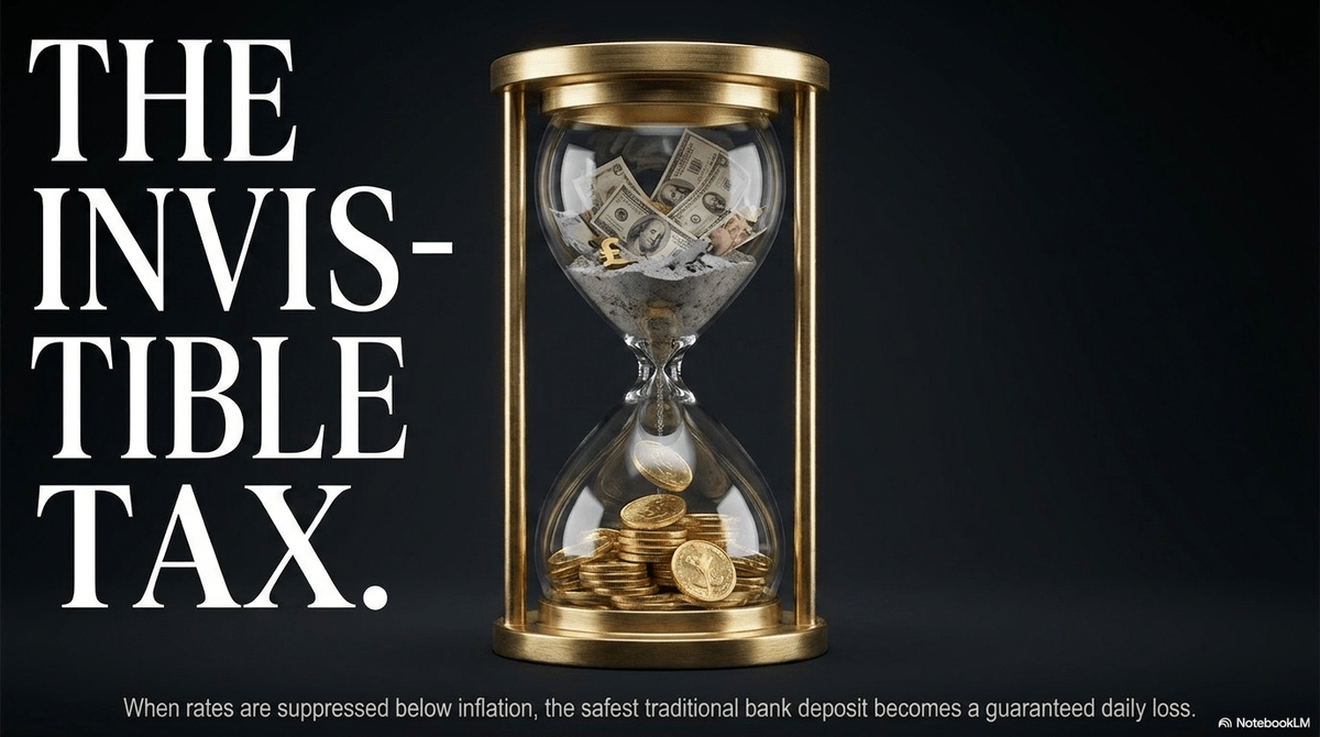 When rates are suppressed below inflation, the safest traditional bank deposit becomes a guaranteed daily loss