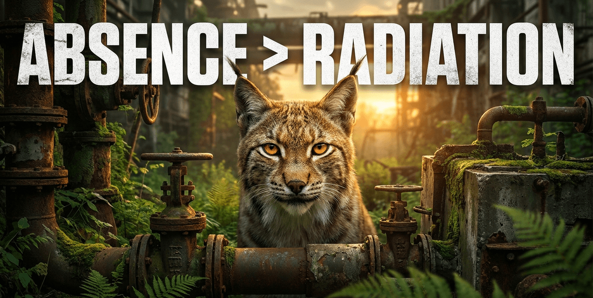 Wildlife appears to read the map of human absence more closely than the map of radioactive contamination.