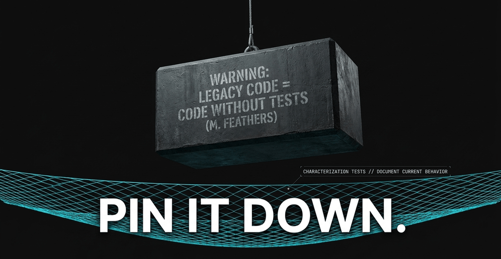 Write characterization tests to document current behavior before changing legacy code